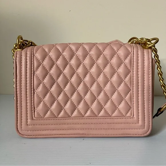 Chanel Small Gold Enchained Quilted Boy Flap Bag in Pink - Picture 6 of 15